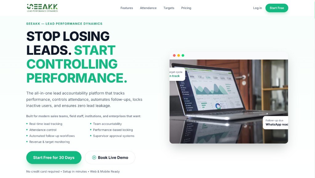 SEEAKK — Lead Performance Dynamics platform